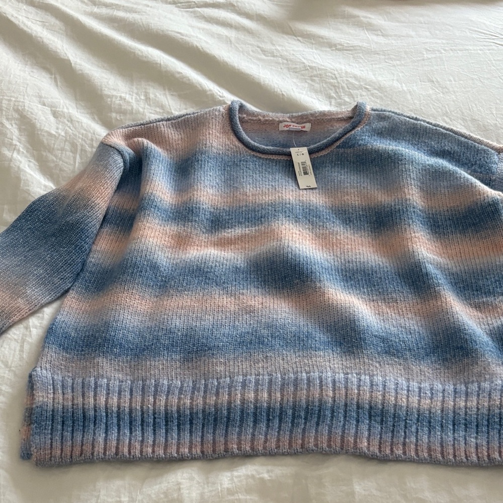 Joe Fresh Blue and Pink Striped Sweater